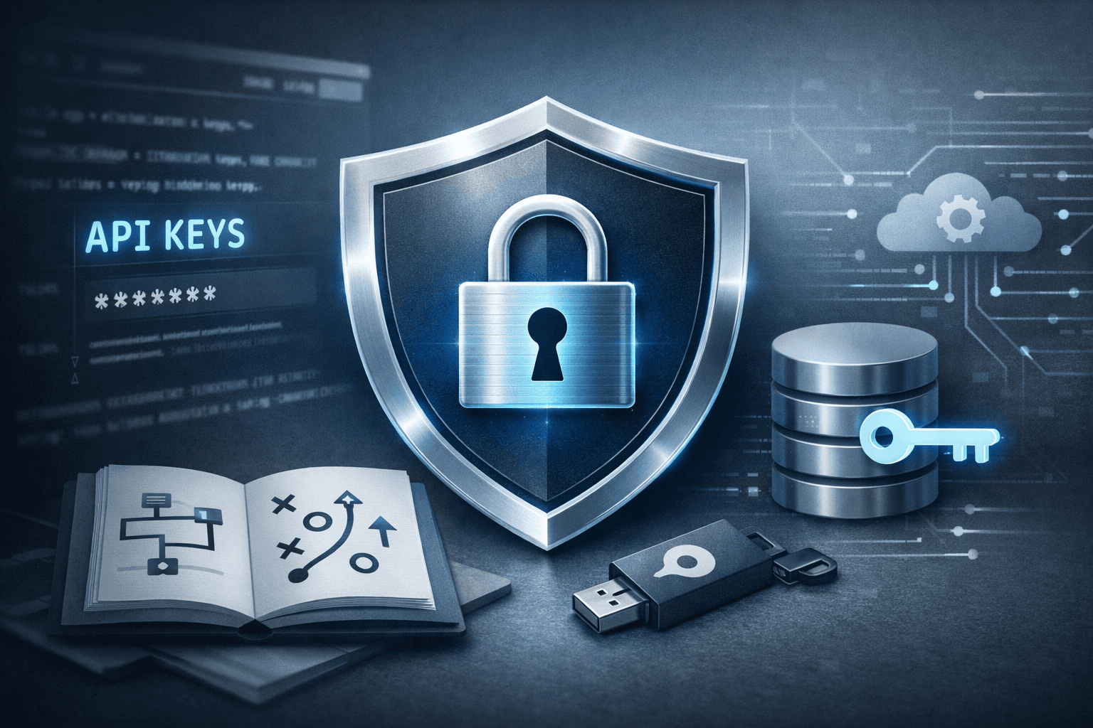 Imagen principal del artículo: Playbook: gestión de secretos y claves API en equipos de desarrollo (almacenamiento, rotación y CI/CD)